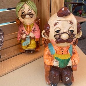 Vintage Piggy Bank book ends